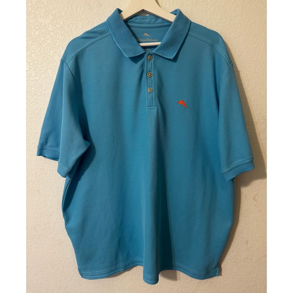 Tommy Bahama Polo Light Blue Supima Cotton Size XL